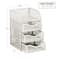 Mind Reader White 3 Drawers Mini Desk Office Supplies Organizer